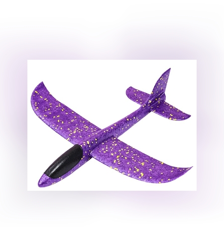 Avion Planor, Flippy, Simplu, din Poliester, 48 cm, Violet