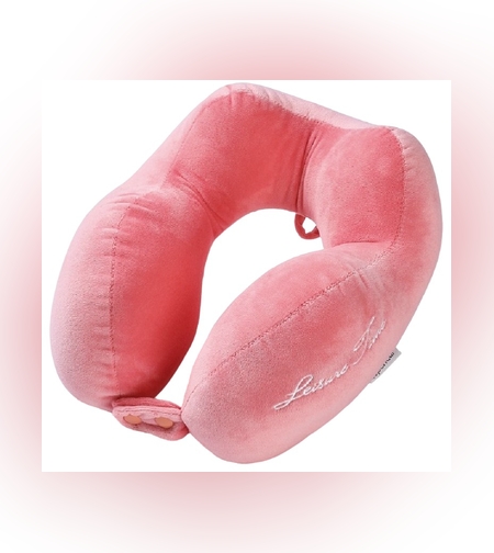 Perna de Calatorie, Flippy, Pentru Gat, din Bumbac, cu 4 Cocoase, Ajustabila, Roz
