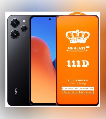 Folie Sticla Securizata pentru Xiaomi Redmi 12, Flippy, Sticla de Protectie Compatibila cu Xiaomi Redmi 12, Full Cover 111D, HD, Margini Negre, Transparenta