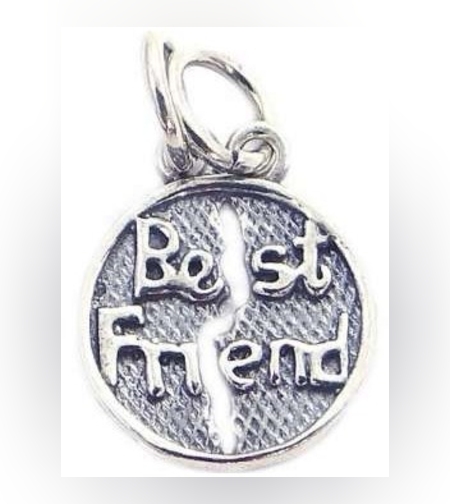 Pandantiv din Argint 925, Bestfriend, model rotund