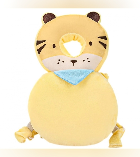 Perna tip Rucsac pentru Protectia Capului, Flippy, Tetiera tip Tigru, pentru Bebelusi, 33x6x19 cm, 180 g, Crem