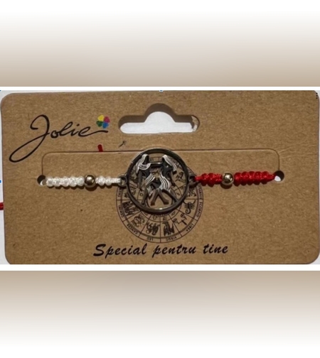 Martisor bratara zodiac, Jolie, 5x9 cm, Gemeni