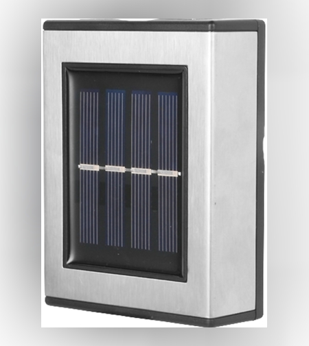 Aplica solara LED Flippy, ABS/Policarbonat, rezistenta la apa IP65, pentru trepte, borduri, terasa, 1.2V, 600mah, 10 x 7.5 x 3 cm, lumina alb calda, negru