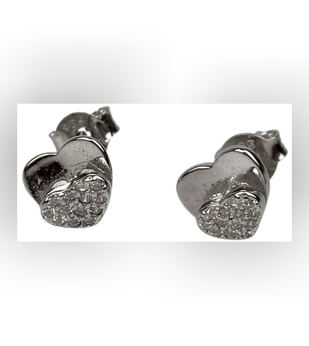 Cercei Argint 925 Inima Dubla