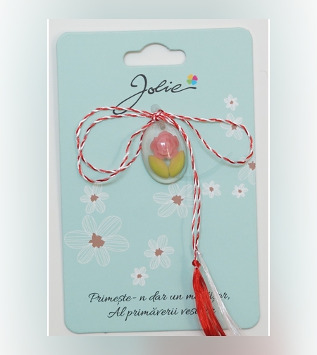 Martisor din Acril, Dimensiune Pandantiv Aprox 2 cm, Multicolor, Model 14