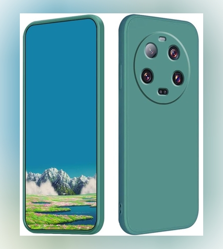 Husa de Protectie, Flippy, pentru Xiaomi 14 Ultra, Liquid Silicone, cu Microfibra pe Interior, Protectie Antisoc, Compatibil Incarcare Wireless, Verde