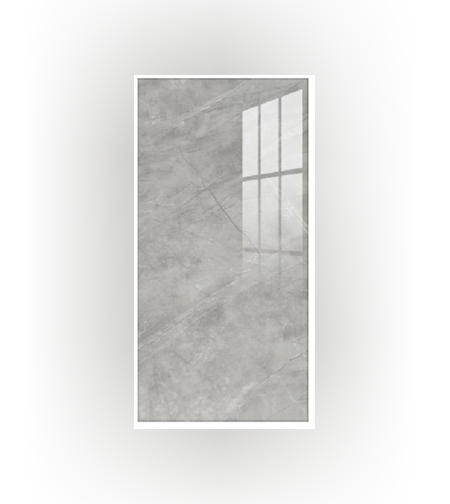 Set 10 Placi Tapet, Flippy, 60 x 30 cm, Grosime 1.5 mm, din PVC, Model Imitatie de Marmura, Suprafata acoperita 1.8 mp, Gri Cenusiu Deschis