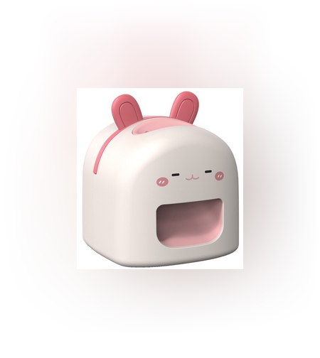 Mașină de Decojit Semințe, Flippy, Mini Deschizător, Model Iepuras, Incarcare USB, 9.7x10x8.6 cm, Alb