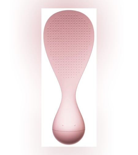 Lingura de Orez Termorezistenta, Flippy, Roz, cu Baza Antialunecare, Perfecta pentru Preparare si Servire