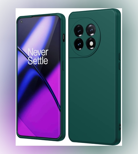 Husa de Protectie, Flippy, pentru OnePlus 11 5G, Liquid Silicone, cu Microfibra pe Interior, Protectie Antisoc, Compatibil Incarcare Wireless, Verde