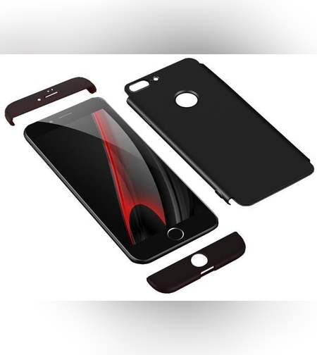 Husa Apple iPhone 7 Plus/iPhone 8 Plus Ultra-subtire 3 in 1 Negru