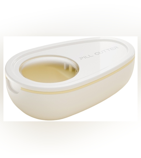 Cutie Taiat Pastile si Depozitare Medicamente, Flippy, Alba, 8x5x2.65 cm, Compacta si Portabila, Ideala Pentru Calatorii