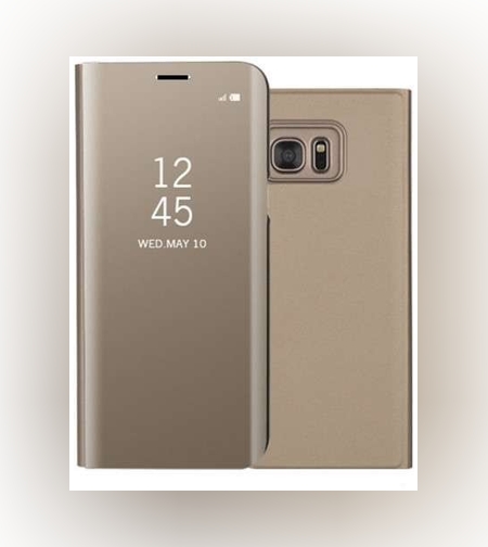 Husa Samsung S20 Plus Flip Cover Oglinda Auriu