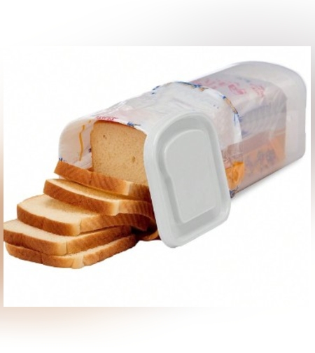 Cutie Depozitare Paine, Flippy, din Plastic, 34 x 13 cm, Pastreaza Prospetimea, Capac Alb