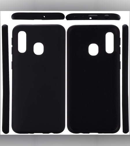 Husa protectie compatibila cu Samsung A20E Liquid Silicone Case Negru