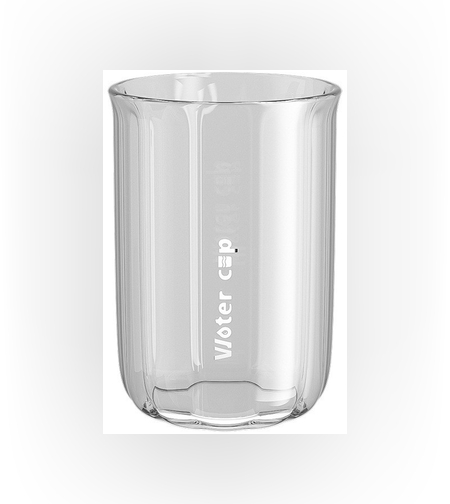 Cana de Apa pentru Clatit, Flippy, pentru Periuta de Dinti, 200 ml, 10.4 x 7.3 cm, Gri Transparent