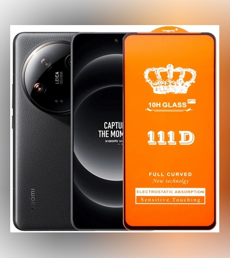 Folie Sticla Securizata pentru Xiaomi 14 Ultra, Flippy, Sticla de Protectie Compatibila cu Xiaomi 14 Ultra, Full Cover 111D, HD, Margini Negre, Transparenta