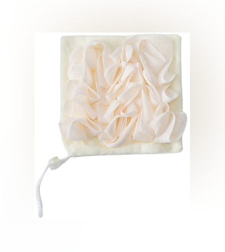 Prosop de Baie, Flippy, 2in1, cu Burete din Plasa, 17 x 17 cm, Bej