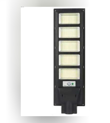 Lampa solara stradala Flippy, cu telecomanda, senzor de miscare si lumina, suport prindere, 240 LED-uri, IP65, ABS, 12AH, 250W, temperatura culoare 6500K, 70x18.8x5 cm, autonomie 10-12 ore, negru