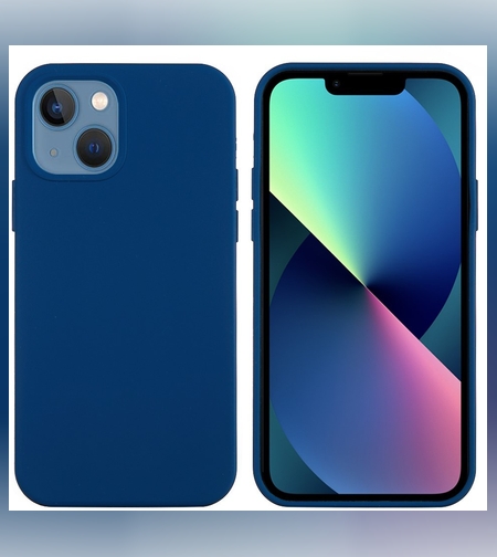 Husa protectie Flippy compatibila cu Apple iPhone 7/8/SE 2020 Liquid Silicone Case Albastru Inchis