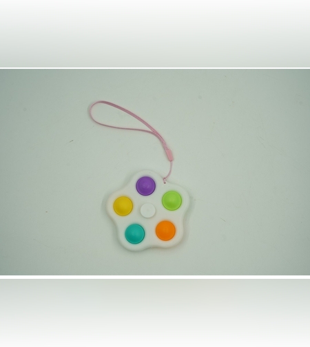 Jucarie antistres simple dimple fidget toy spinner cu 5 buline, Alb