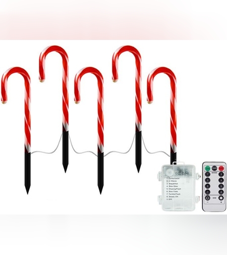 Decoratiune luminoasa pentru Craciun pe baterii, Acadele, pentru exterior, 28 cm