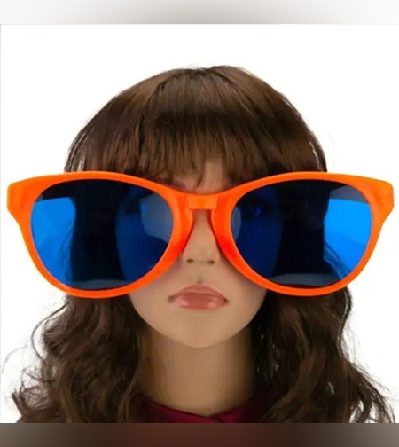 Ochelari Deghizare, Flippy, Marime Exagerata, din Plastic, 26 x 9 cm, Portocaliu