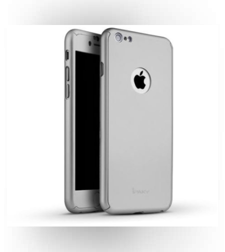 Husa Apple iPhone 7 Joyroom (Fata + Spate) Argintiu + Folie de protectie