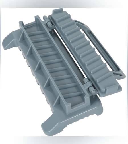 Presa pentru Carne, Flippy, pentru Kebab, cu Maner, din ABS, 29 x 7.5 x 2.6 cm, Gri