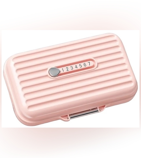 Cutie Medicamente, Flippy, Roz, 7 Compartimente, Portabila si Compacta, 11x7.2x3.5 cm, Ideala pentru Uzul Cotidian