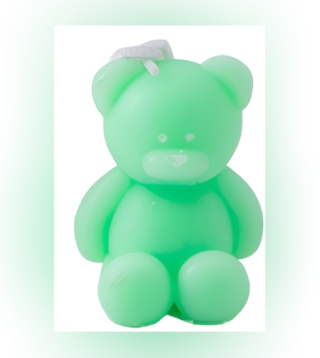 Lumanare Parfumata, Flippy, Model Ursulet, Verde, Aroma de Iasomie, 5.5x3.6x4 cm