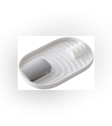 Suport Pliabil, Flippy, pentru Capace, Linguri, Multifunctional, Plasare pe Blatul de Bucatarie, 11.5 x 18 x 2.2 cm, Alb