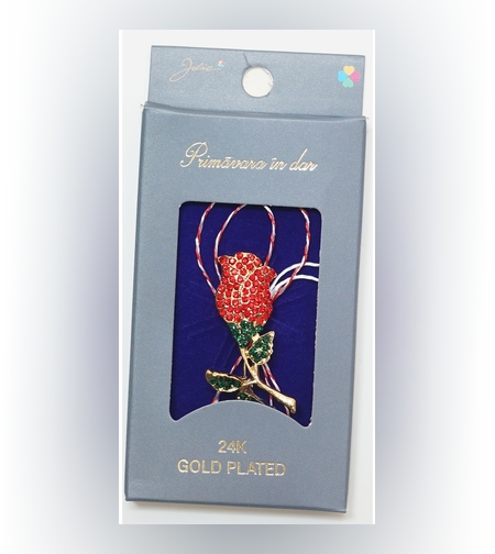 Martisor Brosa Placata cu Aur 24K, Dimensiune Brosa Aprox 2- 3 cm, Model 9