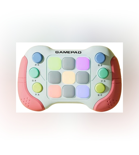 Jucarie Interactiva Flippy, Tip Consola Pop It, 6 butoane functionale, 5 Moduri de Joc, 600 Niveluri, + 3 ani, Rosu/Gri