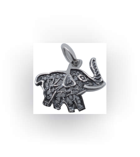 Pandantiv din Argint 925 Elefant filigran oxidat