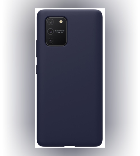 Husa protectie compatibila cu Samsung S10 Lite Liquid Silicone Case Albastru inchis