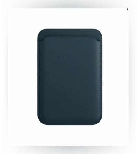 Portofel Flippy MagSafe piele pentru carduri compatibil cu Apple iPhone 12/12 Mini/12 Pro/12 Pro Max, Albastru inchis