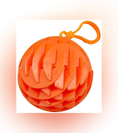 Jucarie Worm Fidget de Decompresie, Flippy, Anti Stres, Dimensiune Compacta 6 cm, Dimensiune Extinsa 15.5 cm, Portocaliu