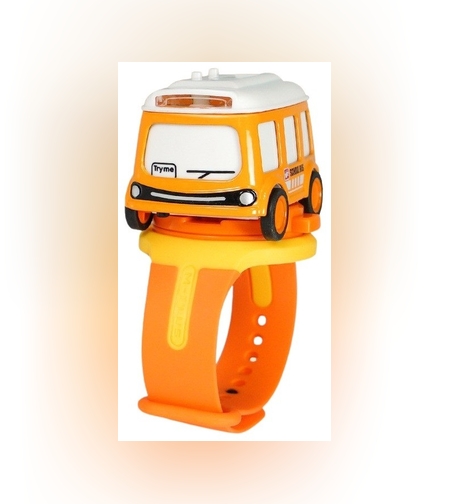 Jucarie pentru copii, Flippy, autobuz-ceas, Portocaliu