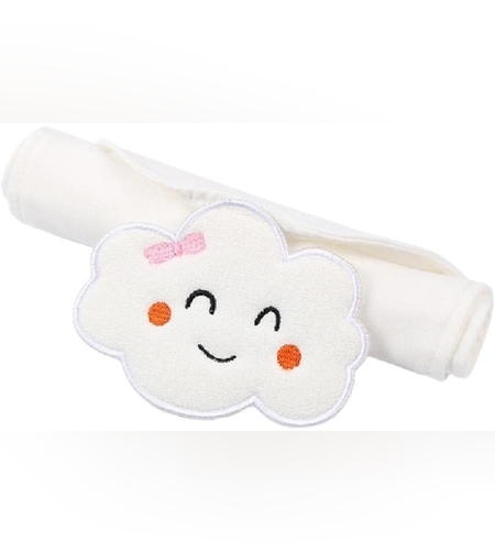 Prosop Absorbant, Flippy, din Bumbac, pentru Bebelusi, 19x28 cm, Model Norisor, Alb