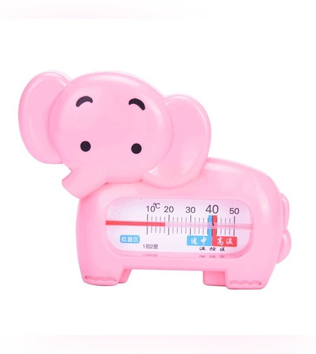 Termometru pentru Baie, Flippy, Plutitor, Rezistent la apa, Multifunctional, Model Elefant, 11.5x9x2 cm, Roz