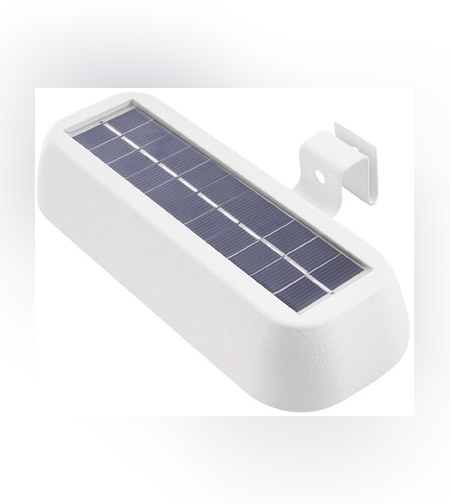 Lampa solara LED dreptunghiulara pentru perete Flippy, 18 x 7 cm, senzor miscare, 6V, ABS, 2200mAh, rezistent la apa, culoare lumina alb rece, alb