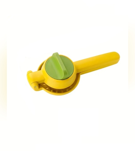 Storcator manual citrice, Flippy, pentru lamai, portocale, cu actiune dubla, usor de utilizat, material ABS rezistent, 8x10x22 cm, Galben
