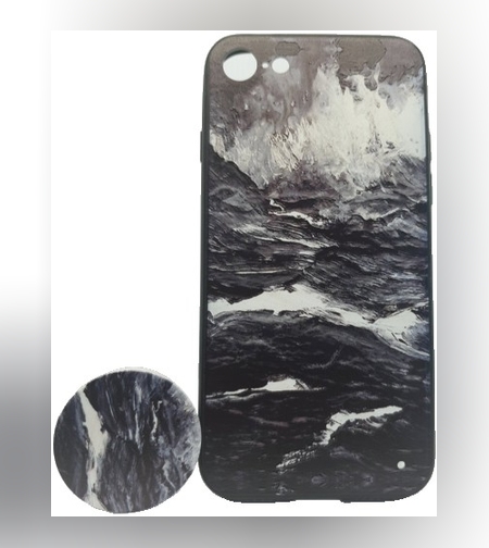 Husa Apple iPhone 6/6S Multicolor Model Valuri + Suport inclus