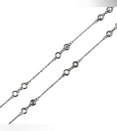 Colier Argint 925 cu Pietre, reglabil, 40+6 cm