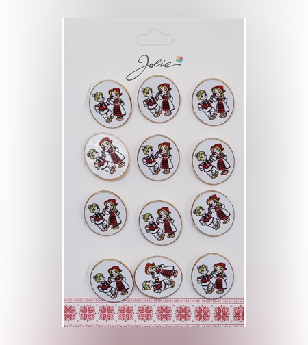 Set 12 Brose Martisor pentru Copii Baiat si Fata Imbracati Traditional