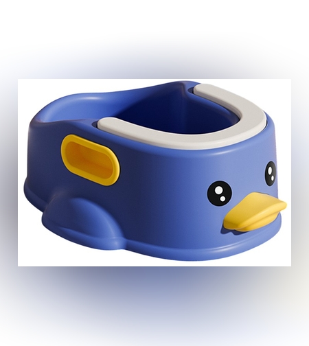 Olita pentru Copii, Flippy, +1an, Portabila, Design Ratusca, Model Prietenos, Non-Toxic, Compartiment Detasabil, cu Maner, Usor de Curatat, Albastru