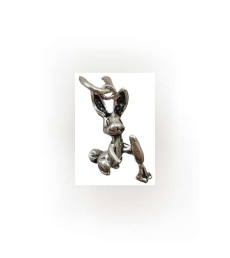 Pandantiv, Jolie Silver, Argint 925, Model Iepuras cu Morcov, 1.5 g, 20x10 mm