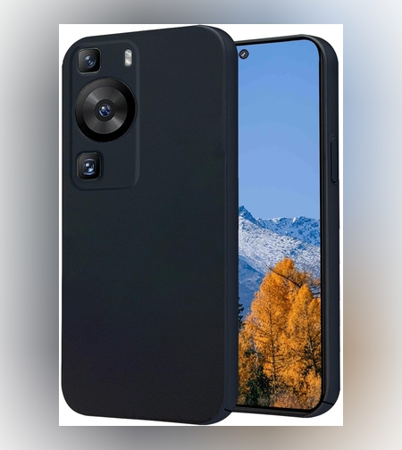 Husa de Protectie, Flippy, pentru Huawei P60 Pro, Liquid Silicone, cu Microfibra pe Interior, Protectie Antisoc, Compatibil Incarcare Wireless, Negru