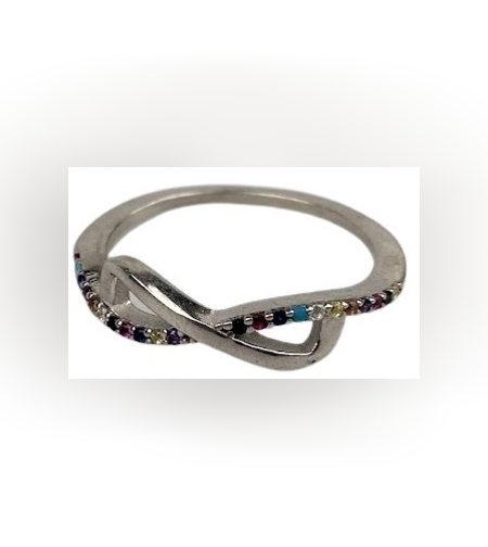 Inel Argint 925, Infinit Mare cu Zirconiu Colorat M 51